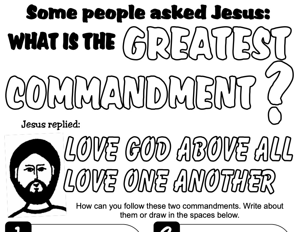 Sunday Liturgy Worksheet for Children
