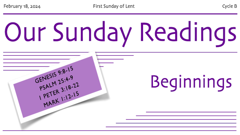 BIBLE STUDY – 1st Sunday of Lent B