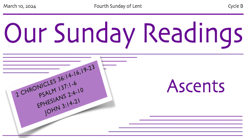 BIBLE STUDY – 4th Sunday of Lent B