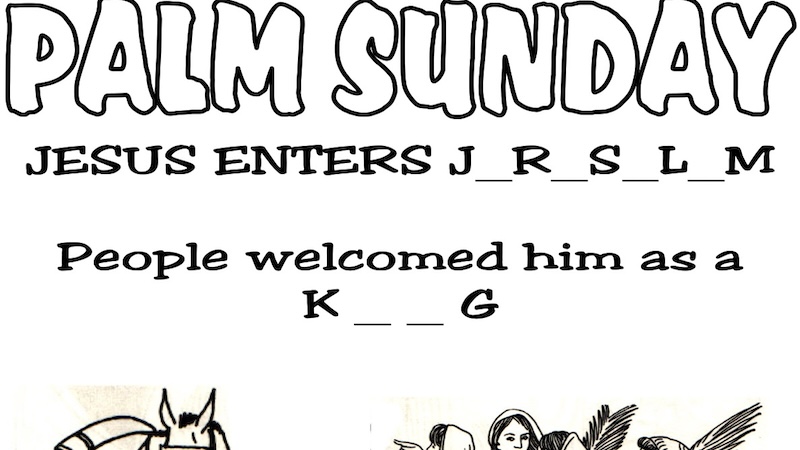 CHILDREN – Palm Sunday B