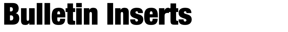Bulletin Inserts