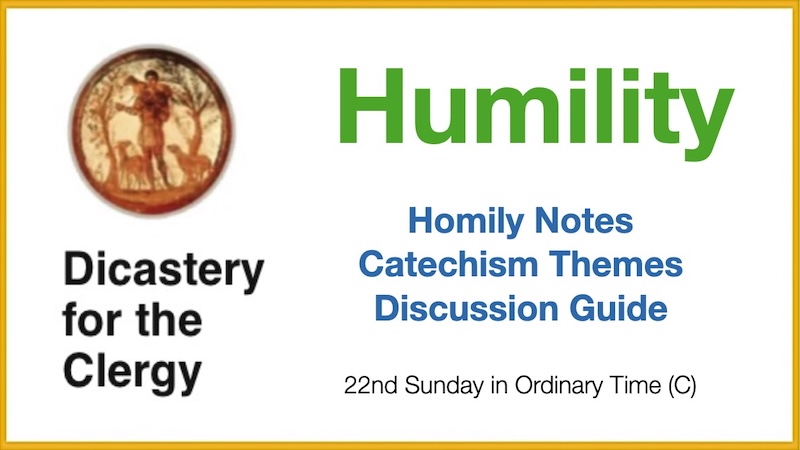 HOMILY NOTES - 22nd Sunday of Year C